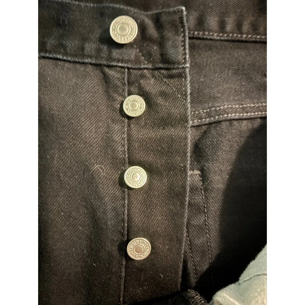 Levi's Mens 501 Black Button Fly Jeans Size 38 x 36 Classic 100% Cotton